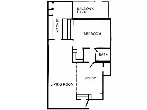 1/1 Den 226 floor plan